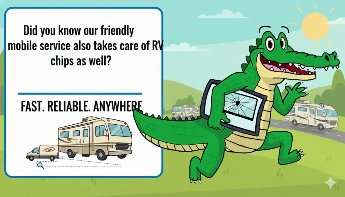 Chip Away Auto Glass Repair: mobile RV chip repair service across Citrus, Marion and Hernando County FL
